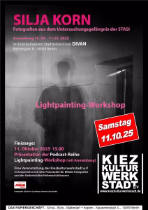 Plakat für Finissage - Ausstellung Silja Korn am 11. Oktober 2025